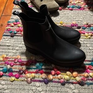 Nautica black ankle boots, worn